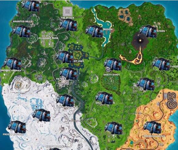 堡垒之夜复活车位置一览