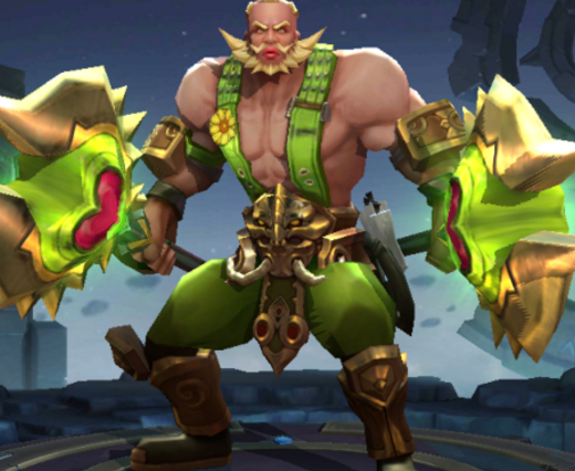 是因为这一款皮肤被吐槽的次数很多,它是程咬金的众多皮肤中最骚气的