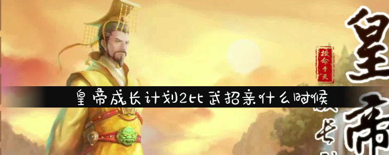 皇帝成长计划2比武招亲具体时间