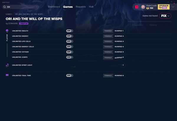 奥日与鬼火意志八项修改器 v2020.03.16 MrAntiFun版（Steam）