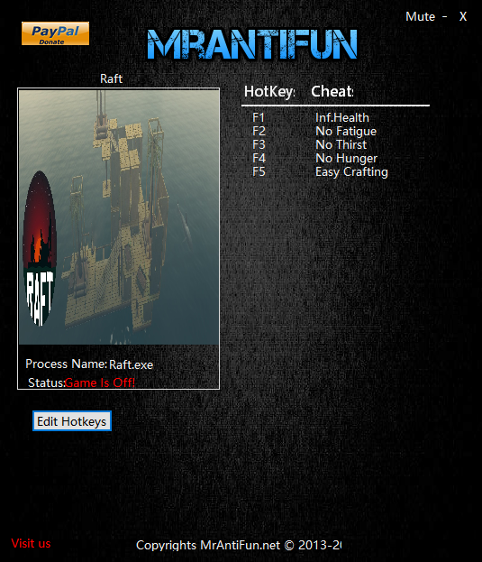 木筏生存五项修改器 v9.3539962 MrAntiFun版（64位）