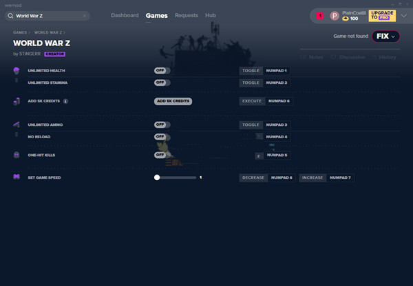 僵尸世界大战七项修改器 v2020.01.10 MrAntiFun版（支持epic）