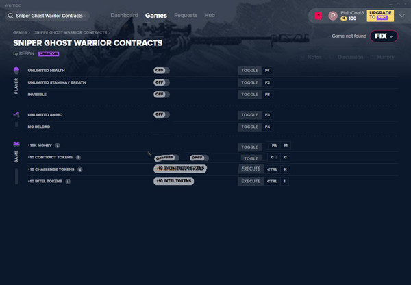 狙击手：幽灵战士契约九项修改器 v2020.01.02 MrAntiFun版