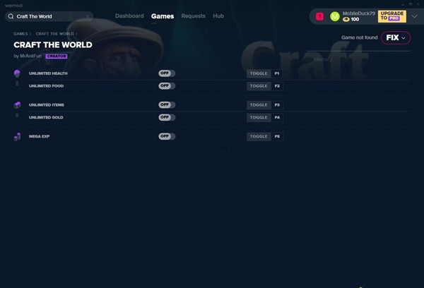 打造世界五项修改器 v2019.12.30 MrAntiFun版