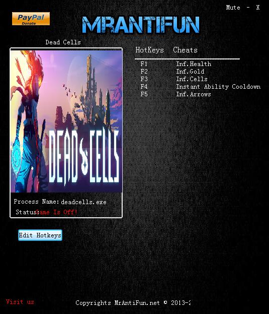 死亡细胞八项修改器 v10.06.2017 MrAntiFun版