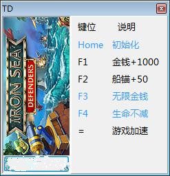 钢铁海防捍卫者五项修改器 v1.0 peizhaochen版