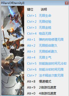 永恒之柱2死火十五项修改器 v1.0.1.0064 peizhaochen版