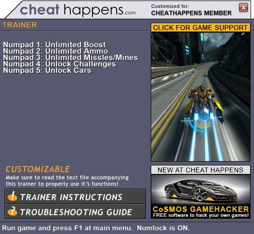 绝路狂飙五项修改器 v1.002 CH版