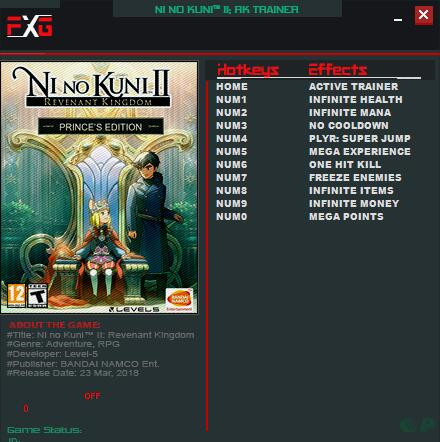 二之国2：亡灵之国十项修改器 v1.0 FutureX版