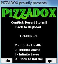 沙漠风暴2重返巴格达三项修改器 PiZZA版