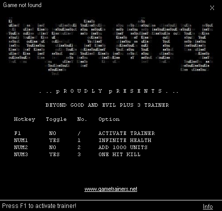 超越善恶三项修改器 v1.0 iNSANiTY版