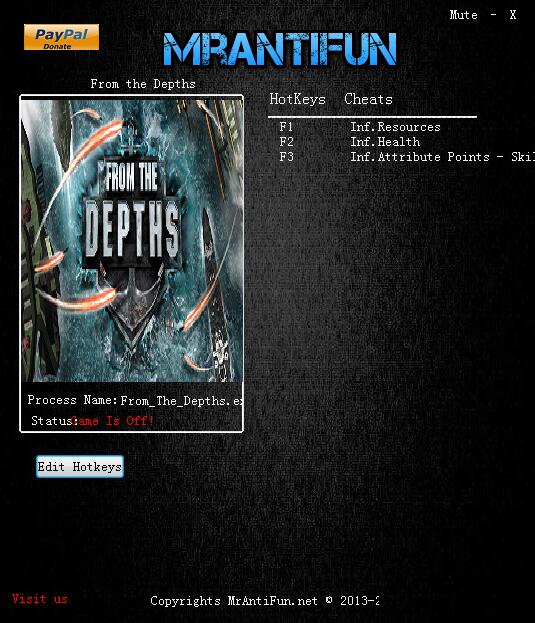 深海坠毁四项修改器 v1.9473 MrAntiFun版