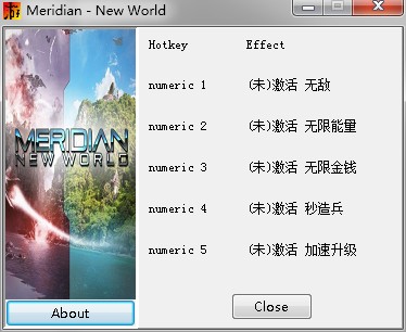 子午线：新世界五项修改器 PC测试版