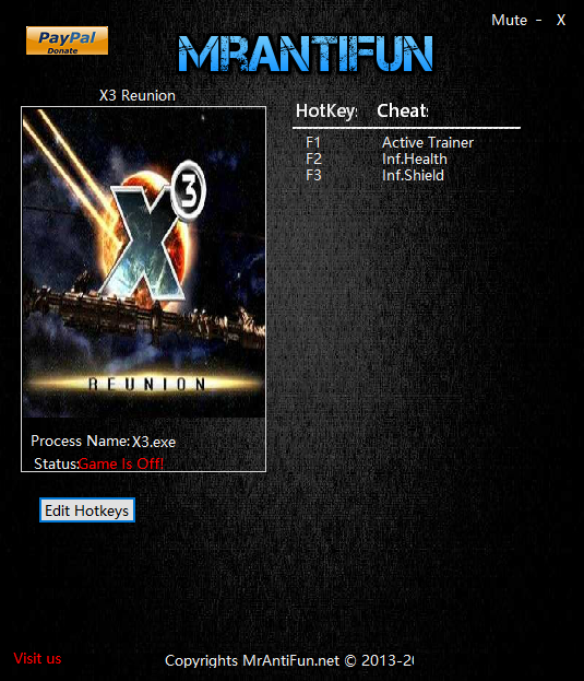 X3重聚两项修改器 v2.5 MrAntiFun版