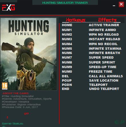 模拟狩猎多功能修改器 绿色版