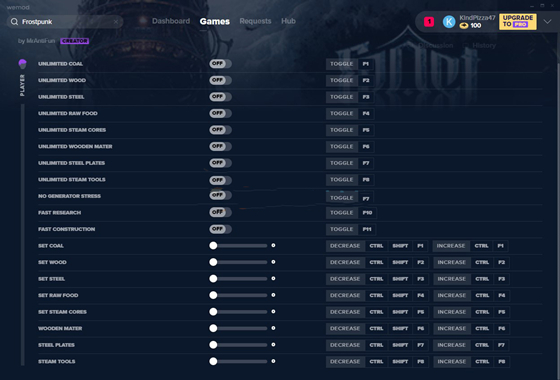 冰汽时代十九项修改器功能介绍