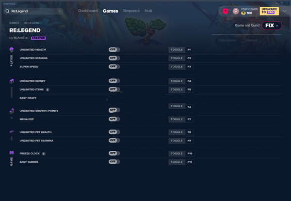 Re传奇十二项修改器截图