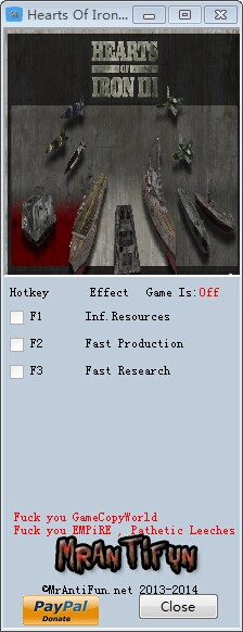 钢铁雄心3四项修改器 v1.4 MrAntiFun版