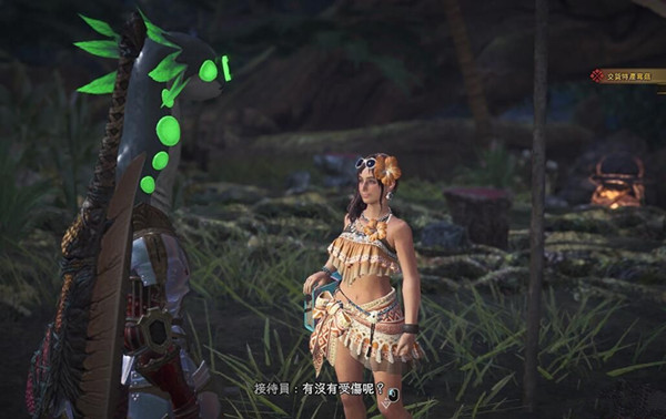 怪物猎人世界接待员泳装MOD 绿色版