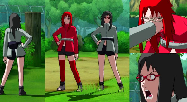 火影忍者：究极风暴3漩涡香燐红黑套装MOD 绿色版