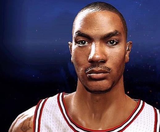 nba2K14德里克罗斯高清面补 绿色版