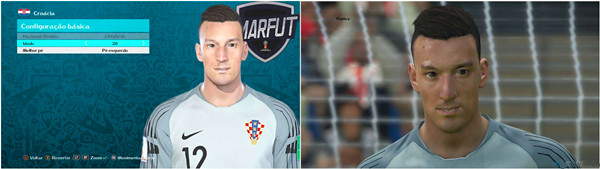 实况足球2018最新克罗地亚球星卡利尼奇面部补丁 绿色版