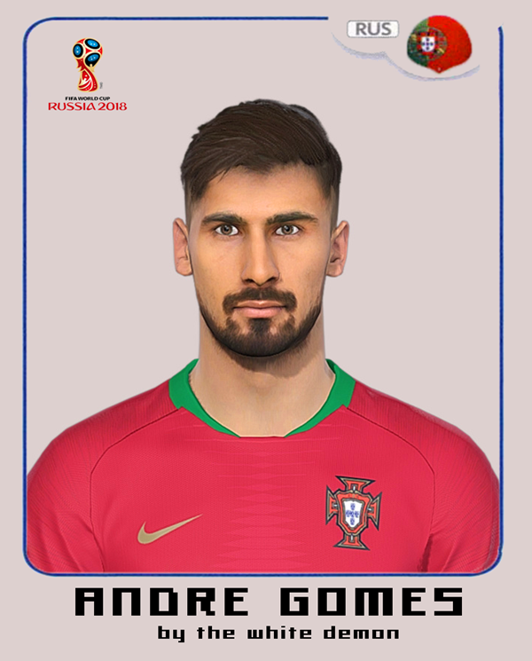 实况足球2018最新葡萄牙球员戈麦斯面部补丁 绿色版