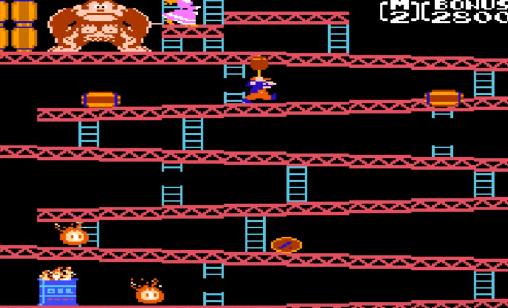 童年经典FC游戏《大金刚1》试玩视频