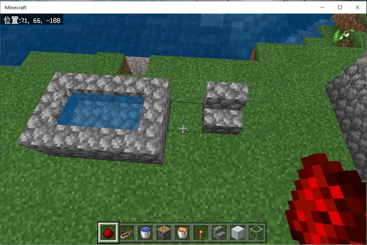 我的世界利用含水方块刷石头的方法