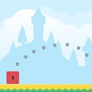 到达最后平台的立方体