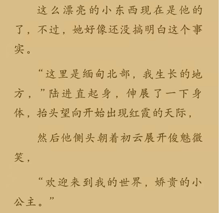这段话出自小说《插翅难飞》,男主陆进,咯噔文学,古早的霸道总裁黑道