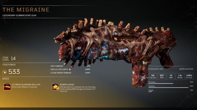 先驱者outriders传奇武器大全 传奇武器属性图鉴汇总