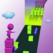 三维运行立方体冲浪