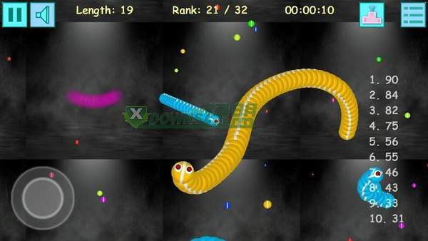 不要将控制蠕虫与其他蠕虫相撞,否则游戏将结束,并且将测试玩家的反应