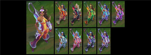 LOL11.7版本太空律动炫彩皮肤一览