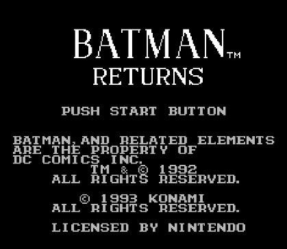 FC游戏《蝙蝠侠：小丑归来》金手指代码分享