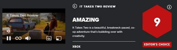 《双人成行》IGN 9分 独特玩法和情感交织的奇幻之旅