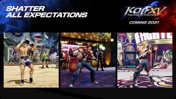 《拳皇15》饿狼队动作演示 3名成员待机挑衅动作展示