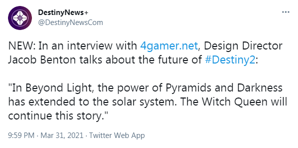 Bungie总监谈《命运》未来规划 预计2025年开启新IP