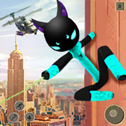 火柴人城市蜘蛛绳索英雄