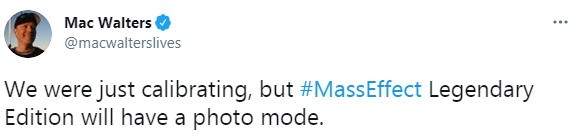 项目总监证实《质量效应：传奇版》确定加入拍照模式