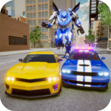 警车追逐机器人大战
