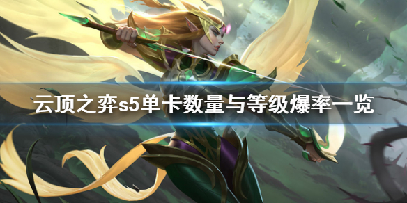 《云顶之弈》s5每种棋子有多少 s5单卡数量与等级爆率一览