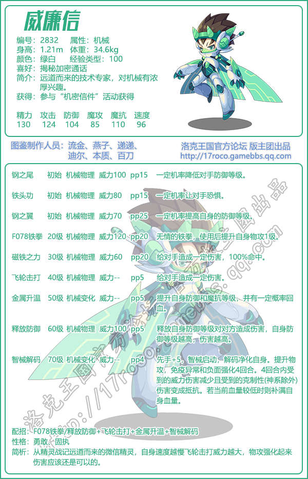 洛克王国威廉信技能介绍