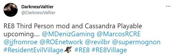 《生化危机8》第三人称视角MOD预览 成品加急制作中