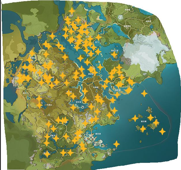 原神131岩神瞳详细位置高清大图 原神岩神瞳位置分布图