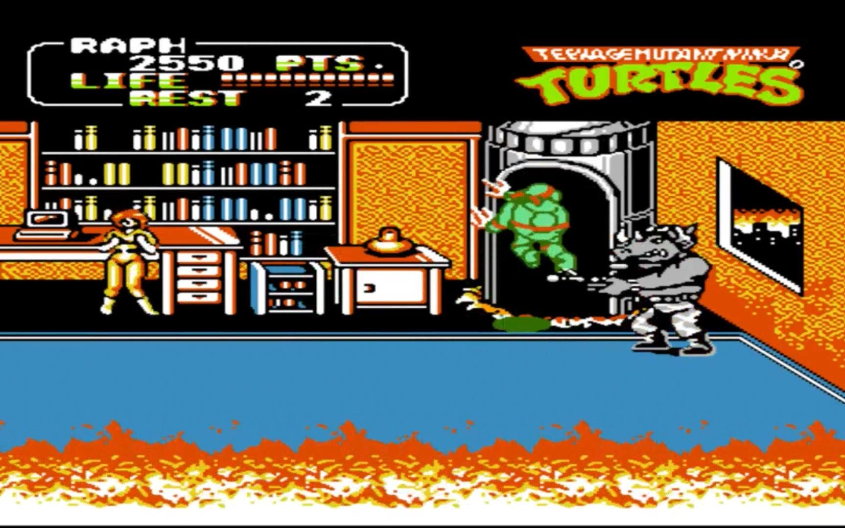 fc忍者神龟1代游戏视频