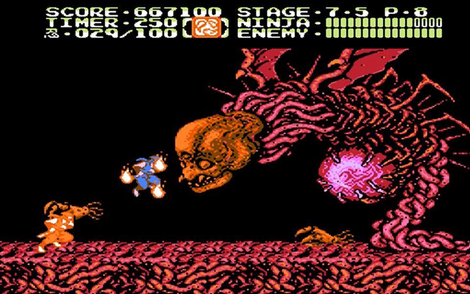 FC游戏忍者龙剑传2一命通关（重制）游戏视频