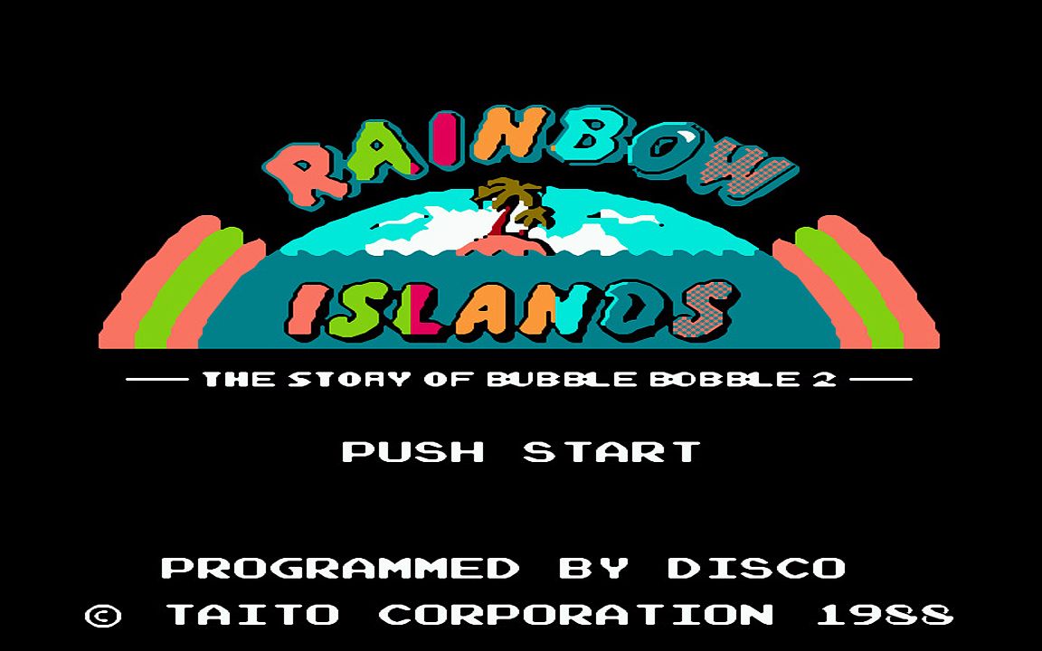 红白机游戏彩虹岛原声TAS通关视频