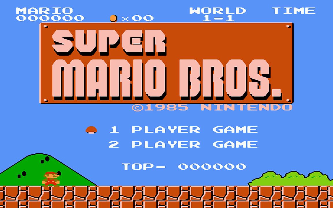 红白机游戏超级马里奥1代原声TAS通关视频